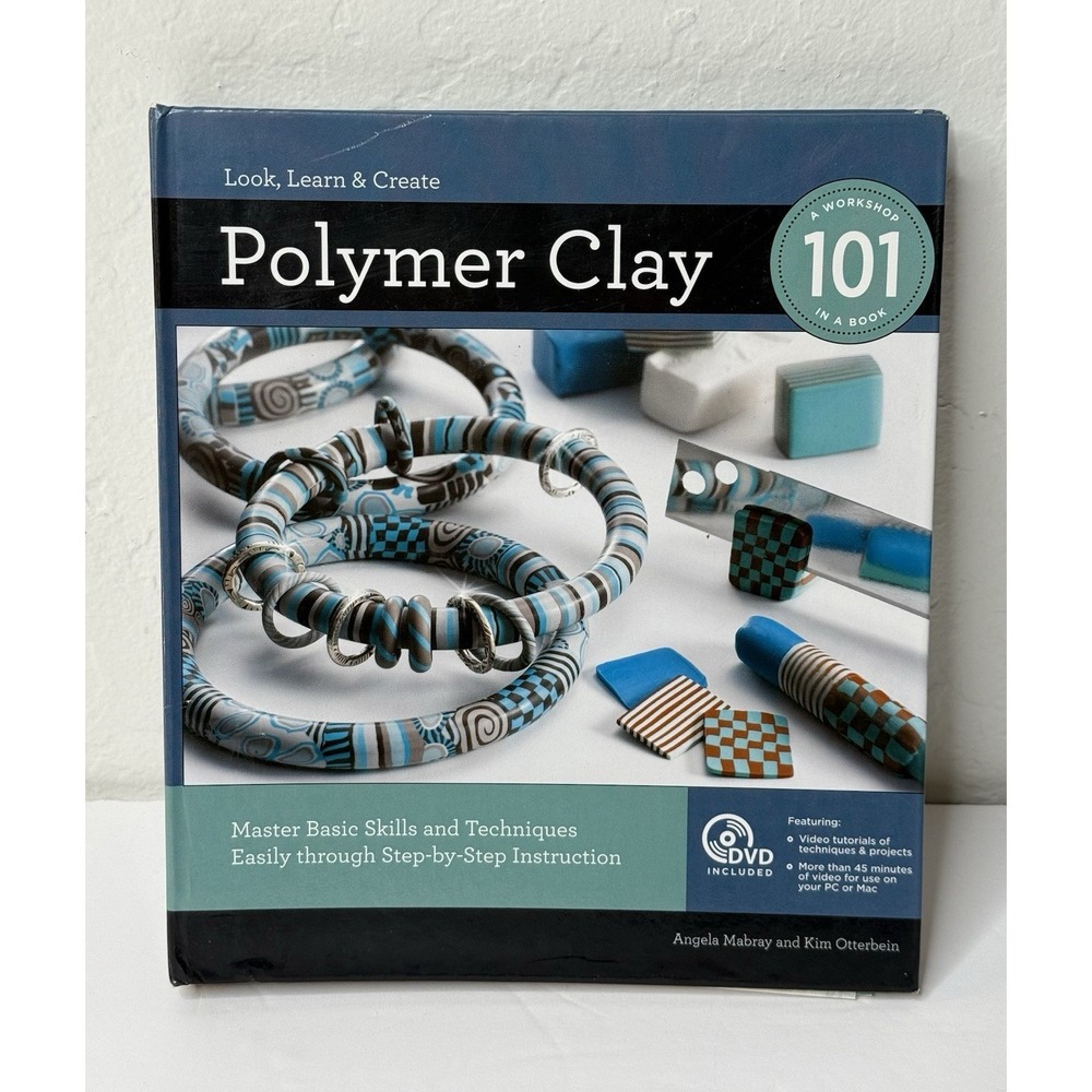 Polymer Clay 101‎ Book with DVD - Beginner Craft Techniques Jewelry Canes Crafts